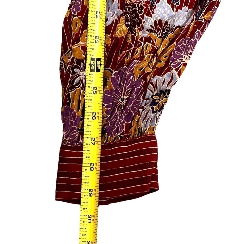 Anthropologie Breezy Open Back Romper Jumpsuit Red Floral Size M - Picture 9 of 13